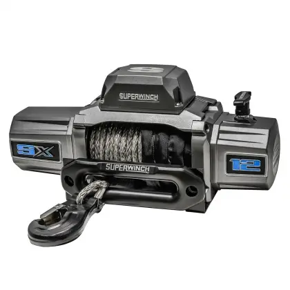 [suw1712201] Superwinch 12000 LBS 12V DC 3/8in x 80ft Synthetic Rope SX 12000SR Winch - Graphite